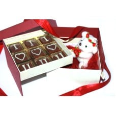 Double Deck Chocolate Box to say "I Love You" with Teddy