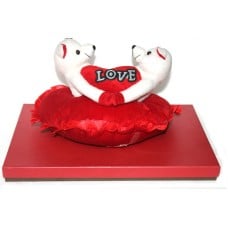 Box with 40 Chocolates and Teddy Bear with Heart stuff toy