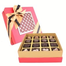 Signature Classy Box with Laser Cut Design and 16 assorted Chocolates