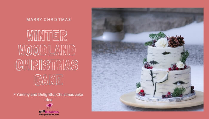 Winter woodland Christmas Cake