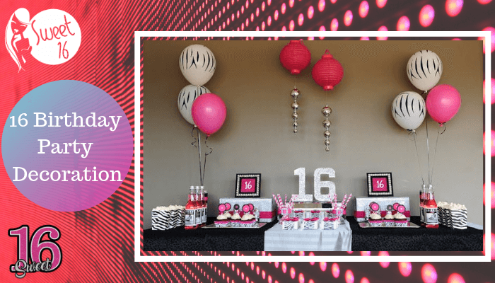 16 Birthday Party Decoration