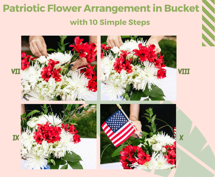 Patriotic flower arrangement