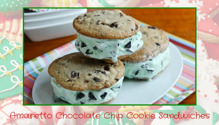 Amaretto Chocolate Chip Cookie Sandwiches