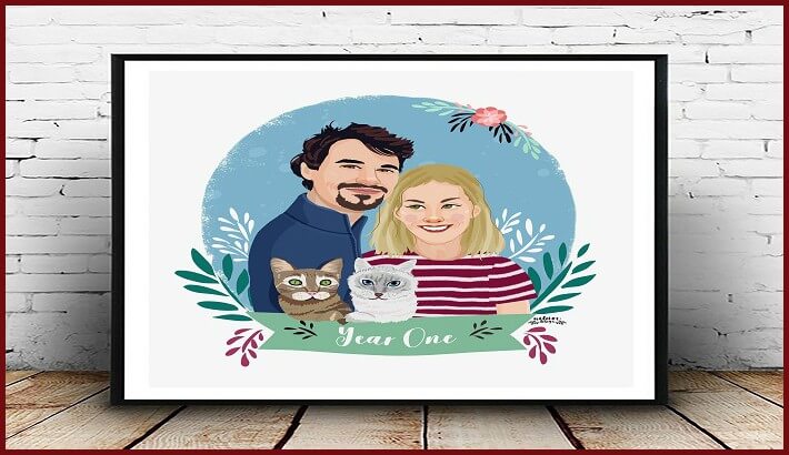 custom couple potrait