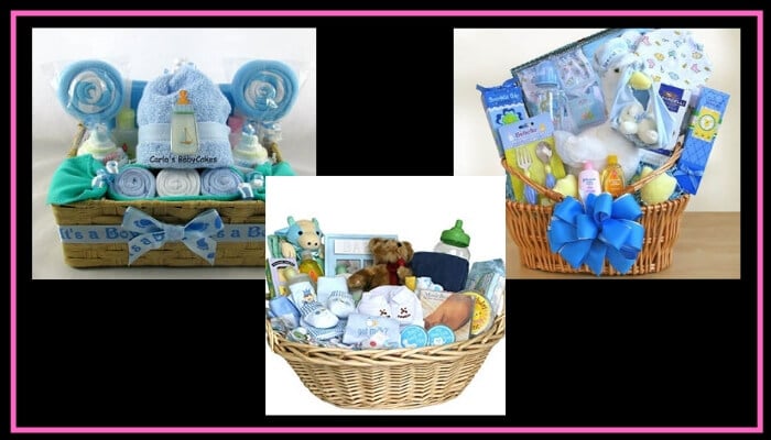 Baby shower gift basket