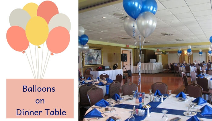 Balloons on Dinner Table
