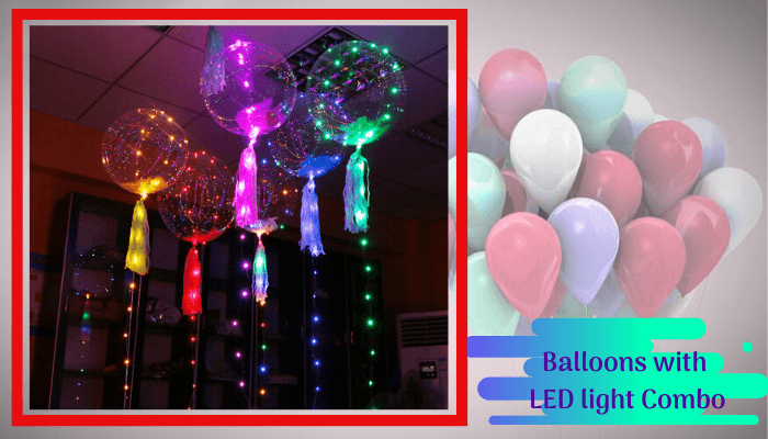 Balloons with LED light Combo