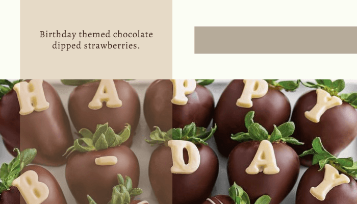 Birthday Themed Chocolate Dipped Strawberries