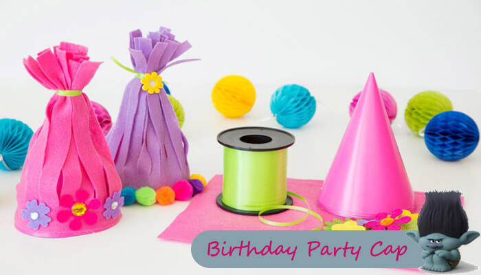 Birthday Party Cap like trolls hair