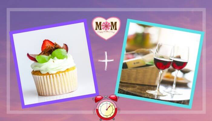Cup Cake and Wine Combo