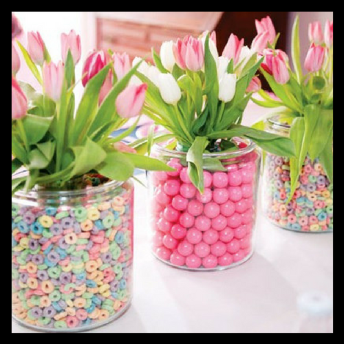 candy cane flower vase