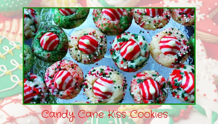 Candy Cane Kiss Cookies