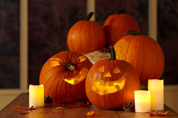 Carved Pumpkin lanterns
