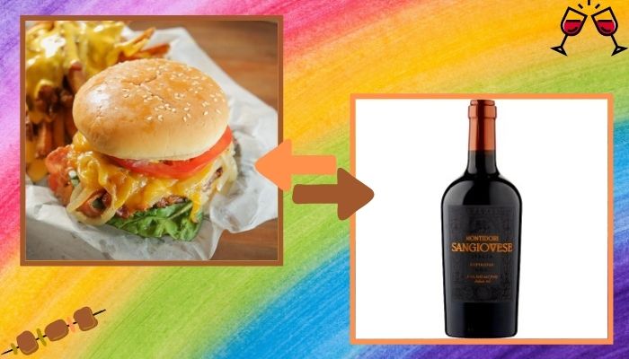 Cheeseburgers with Sangiovese