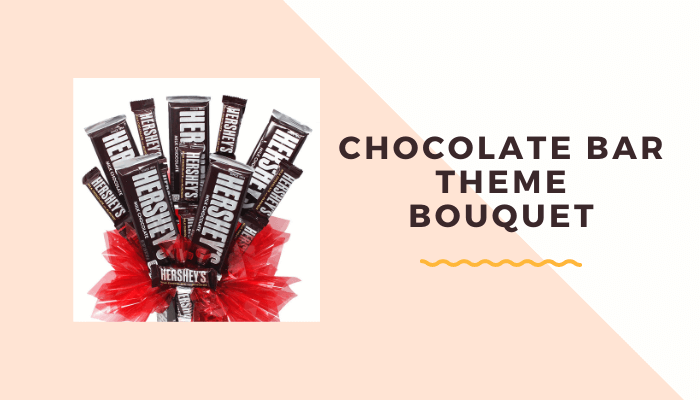 Chocolate bar theme bouquet