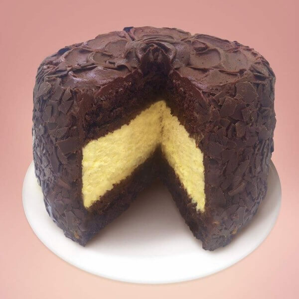 Chocolate Cake with Creamy Rich Cheesecake