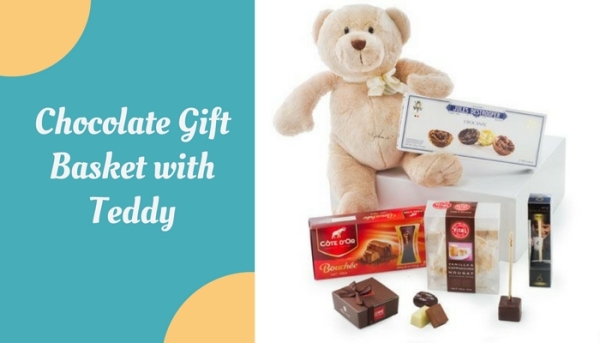 Chocolate Gift Basket with Teddy