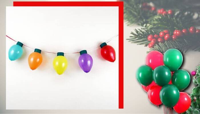 Christmas Lights Balloon Garland