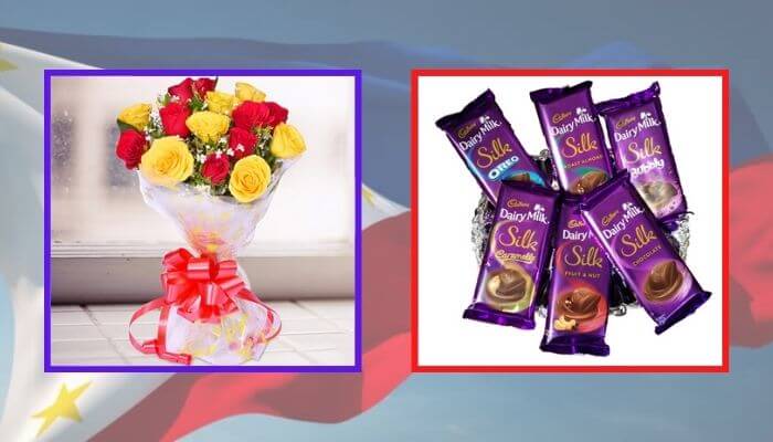 Colorful Roses and Dairy Milk Chocolate