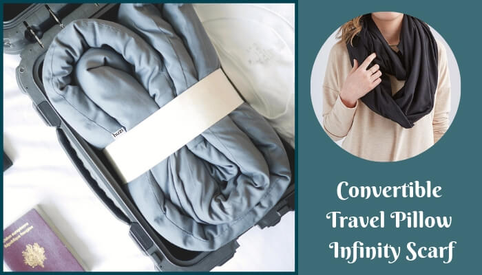 Convertible Travel Pillow Infinity Scarf