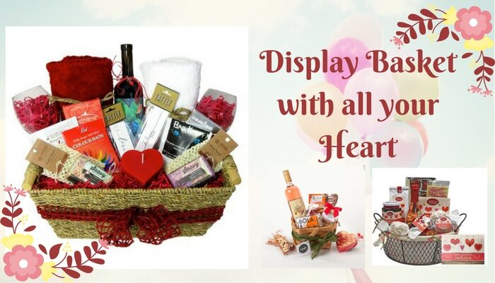Display basket with all your heart