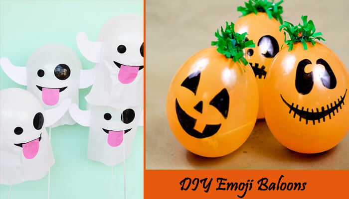 DIY Emoji Balloons for Halloween