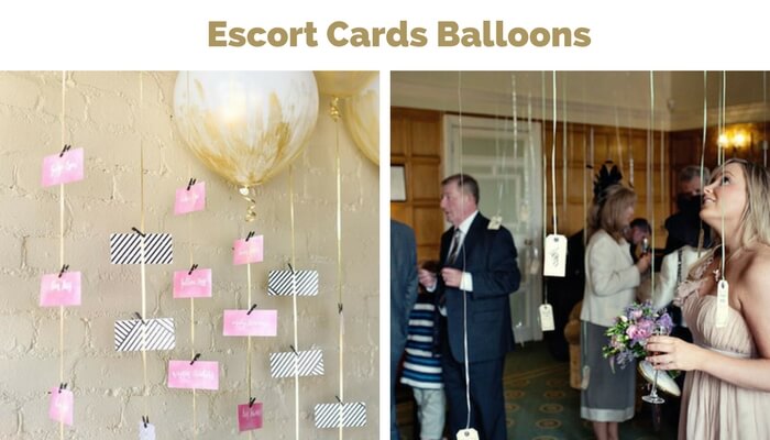 escort card balloons