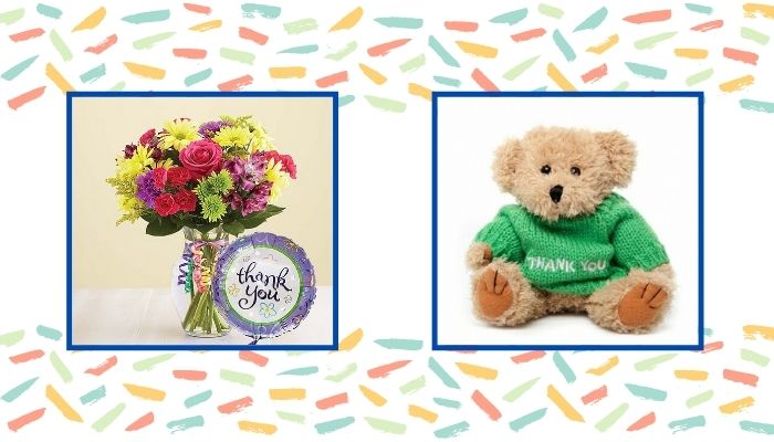 Flower and Teddy bear Combo