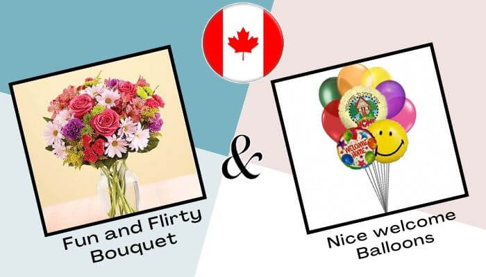 Fun and Flirty Bouquet + Nice Welcome Balloons