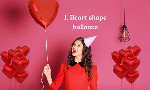 1. heart shape balloons