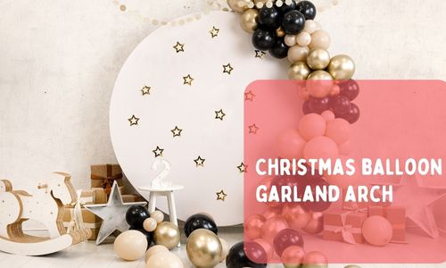Christmas balloon garland arch