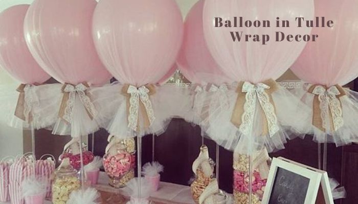 Balloon in Tulle Wrap Decor
