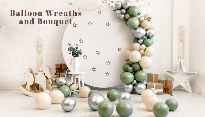 Balloon Wreaths and Bouquet