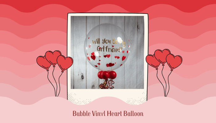 Bubble Vinyl Heart Balloon
