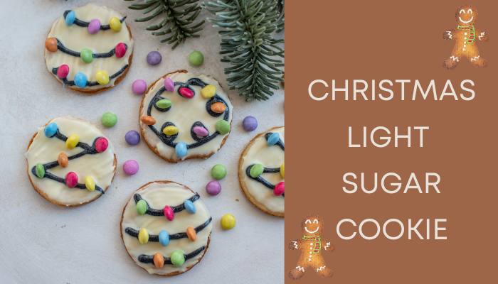 Christmas light sugar cookie