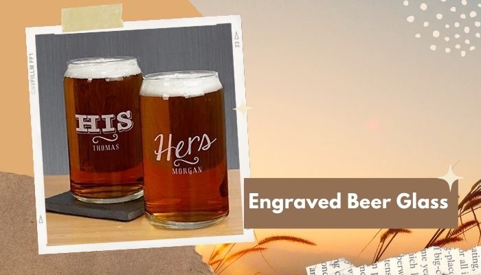 Engraved Beer Glass