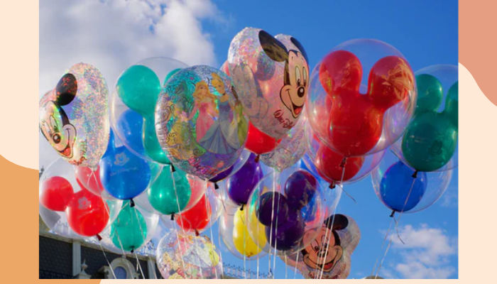Colorful attracting range of balloons