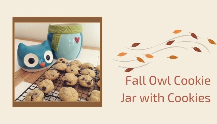 Fall Owl Cookie Jar with Cookies