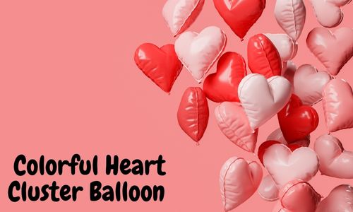 Colorful Heart Cluster Balloon 