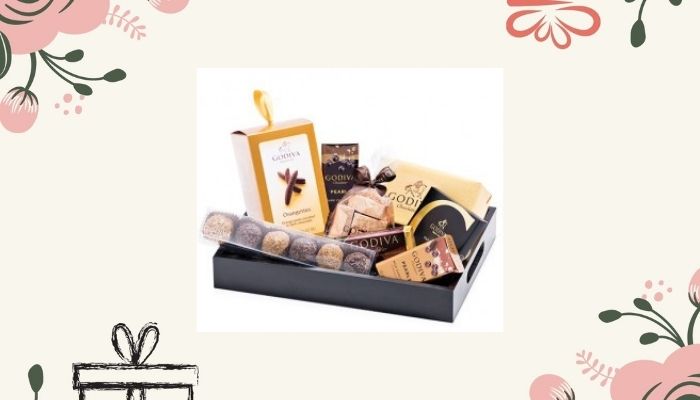 4) Godiva Wishes Chocolate Gift Basket
