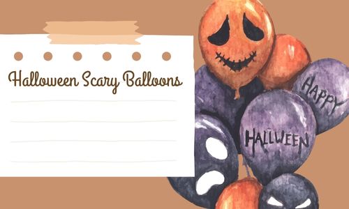 halloween scary balloon