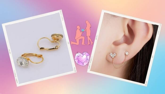 Hook Earring with Crystal Stone