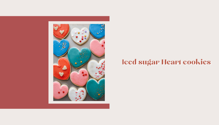 Iced sugar Heart cookies