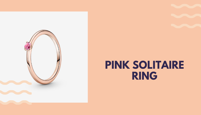 Pink Solitaire Ring
