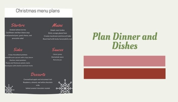 Plan Dinner and Dishes