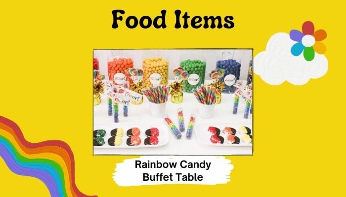 Rainbow Candy Buffet Table