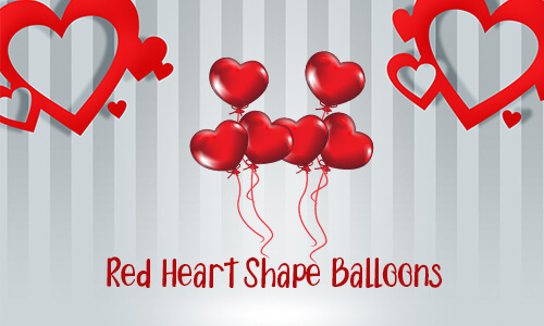 Red Heart Shape Balloons