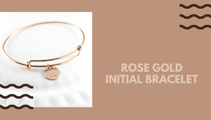 Rose Gold Initial Bracelet