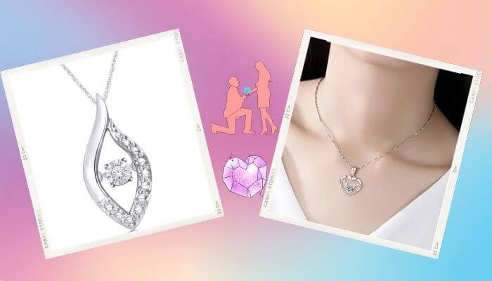 Sterling Silver Moving Diamond Pendant