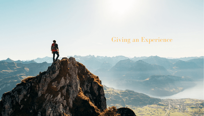 Giving an Experience